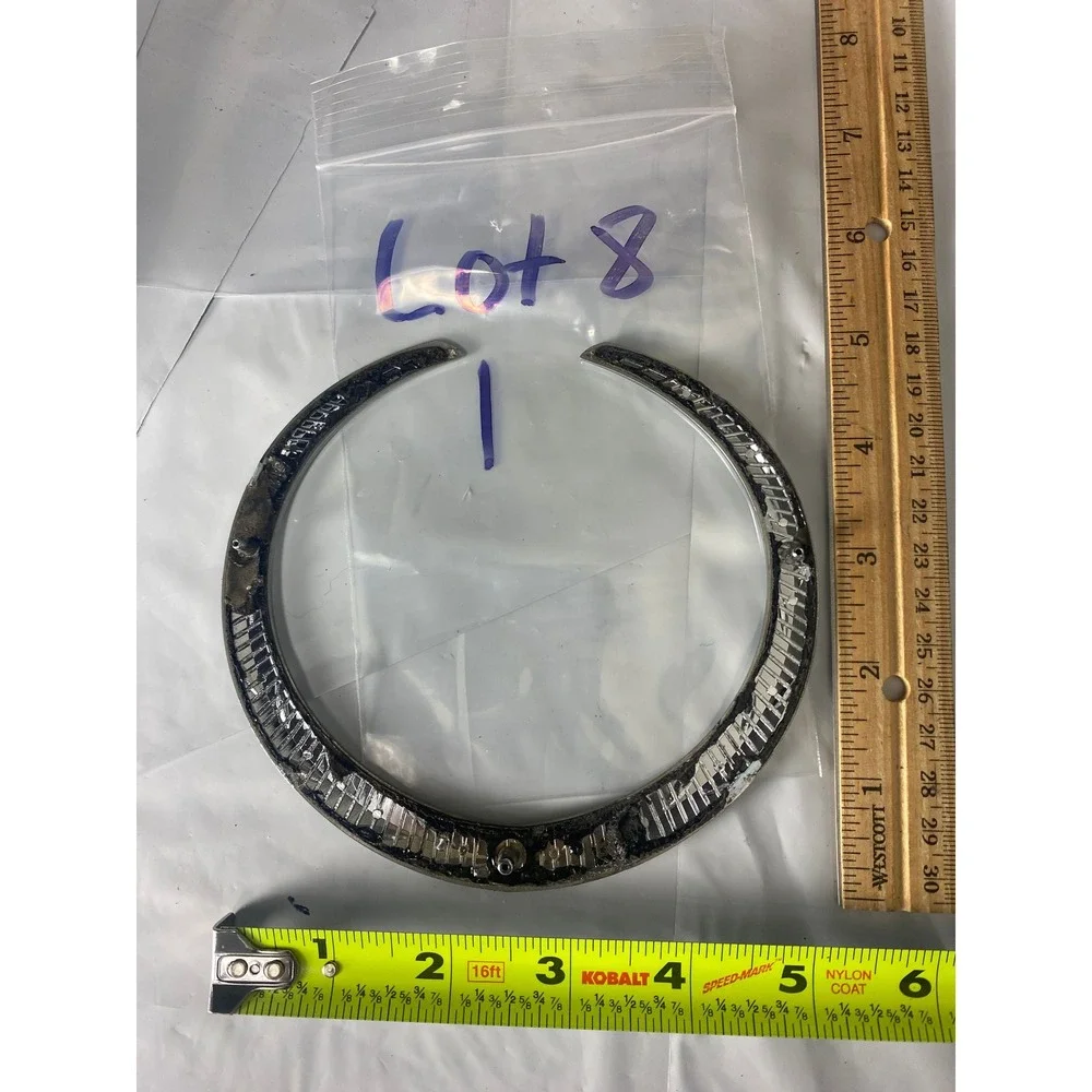 Vintage Chrome Car Emblem Bezel Ring Hood Ornament Surround 6.5